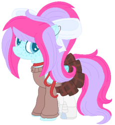 Size: 400x434 | Tagged: safe, artist:bezziie, oc, oc only, oc:strawberry pie, pegasus, pony, base used, bow, clothes, cute, female, hair bow, mare, plaid, pleated skirt, ponytail, shoes, simple background, skirt, socks, solo, sweater, transparent background