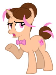 Size: 5225x6994 | Tagged: safe, artist:estories, oc, oc only, oc:pink rose, oc:think pink, pony, unicorn, g4, absurd resolution, female, mare, raised hoof, rule 63, simple background, solo, transparent background, vector