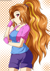 Size: 1024x1453 | Tagged: safe, artist:achaoticdotstar, adagio dazzle, human, equestria girls, g4, my little pony equestria girls: rainbow rocks, clothes, female, humanized, looking at you, solo