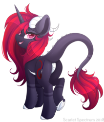 Size: 1024x1203 | Tagged: safe, artist:scarlet-spectrum, oc, oc only, oc:scarlet spectrum, dracony, hybrid, pony, butt, female, looking at you, looking back, mare, plot, raised tail, simple background, smiling, solo, tail, transparent background