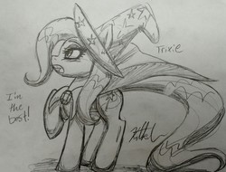 Size: 2843x2165 | Tagged: safe, artist:katkathasahathat, trixie, pony, unicorn, g4, female, high res, solo, traditional art