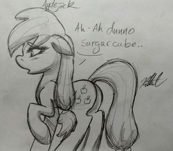 Size: 2637x2312 | Tagged: safe, artist:katkathasahathat, applejack, earth pony, pony, g4, female, high res, solo, traditional art