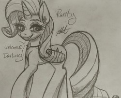 Size: 2806x2280 | Tagged: safe, artist:katkathasahathat, rarity, pony, unicorn, g4, female, high res, solo, traditional art