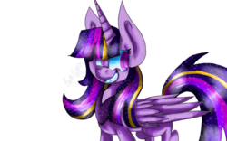 Size: 1024x640 | Tagged: safe, artist:carritrap, twilight sparkle, alicorn, pony, g4, female, grin, rainbow power, simple background, smiling, solo, transparent background, twilight sparkle (alicorn)