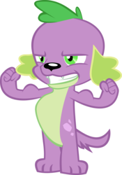 Size: 3296x4714 | Tagged: safe, alternate version, artist:red4567, spike, spike the regular dog, dog, equestria girls, g4, the crystalling, bipedal, equestria girls interpretation, flexing, looking good spike, male, missing accessory, scene interpretation, simple background, solo, spike the dog, transparent background, vector