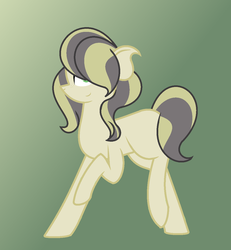Size: 1024x1108 | Tagged: safe, artist:rose-moonlightowo, oc, oc only, earth pony, pony, female, gradient background, magical lesbian spawn, mare, offspring, parent:applejack, parent:coloratura, parents:rarajack, solo