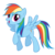 Size: 400x400 | Tagged: safe, rainbow dash, pegasus, pony, g4, official, female, mare, simple background, solo, transparent background