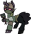 Size: 347x386 | Tagged: safe, artist:nootaz, oc, oc only, oc:dazzling flash, changeling, changeling oc, clothes, cosplay, costume, entry denial device, explosives, purple changeling, rainbow six siege, simple background, solo, transparent background