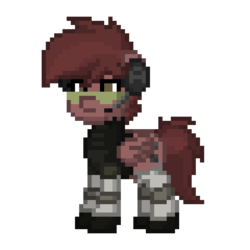 Size: 600x600 | Tagged: safe, artist:radical user 76, oc, oc only, oc:pistol whip, pony, simple background, solo, special forces, taskforce alpha, transparent background
