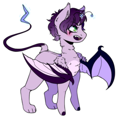 Size: 1000x1000 | Tagged: safe, artist:cinnamonsparx, oc, oc only, oc:perilous skies, oc:porcelain skies, original species, pony, antennae, augmented tail, bat wings, female, male, rule 63, simple background, solo, stallion, transparent background