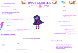 Size: 1518x1024 | Tagged: safe, artist:horsesplease, gilda, pinkie pie, rainbow dash, twilight sparkle, alien, griffon, equestria girls, g4, 1000 hours in ms paint, are equestrian girls human?, armor, background gilda, cipher, glagolitic, ideal gf, meme, sword, weapon, welcome to the herd
