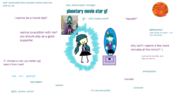 Size: 1516x828 | Tagged: safe, artist:horsesplease, juniper montage, equestria girls, equestria girls specials, g4, mirror magic, movie magic, 1000 hours in ms paint, catasterism, celestial, glowing, ideal gf, imminent ascension, imminent transformation, juniper monstar, jupiter, jupiter montage, meme, mirror, planet, poster, pun, squee