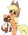 Size: 726x886 | Tagged: safe, artist:luciferamon, applejack, winona, dog, earth pony, pony, g4, cowboy hat, cute, cutie mark, duo, female, hat, jackabetes, mare, open mouth, simple background, sitting, smiling, white background