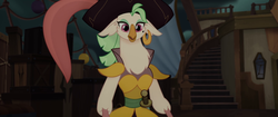 Size: 1920x804 | Tagged: safe, screencap, captain celaeno, anthro, g4, my little pony: the movie, beauty mark, ear piercing, earring, female, jewelry, piercing, pirate, solo