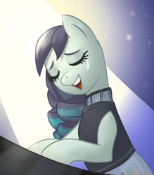 Size: 862x983 | Tagged: safe, artist:ehfa, coloratura, earth pony, pony, g4, the mane attraction, bipedal, crying, female, musical instrument, open mouth, piano, rara, scene interpretation, singing, solo, tears of joy, the magic inside