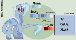 Size: 1730x905 | Tagged: safe, artist:ipandacakes, oc, oc only, oc:blue moonstone, dracony, hybrid, female, reference sheet, solo