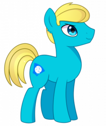 Size: 336x400 | Tagged: safe, artist:emerald star, oc, oc only, oc:photon jet, earth pony, pony, male, simple background, smiling, solo, stallion, transparent background