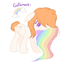 Size: 800x800 | Tagged: safe, artist:sugarplanets, oc, oc only, pegasus, pony, cutie mark background, female, mare, rainbow hair, reference sheet, simple background, solo, transparent background