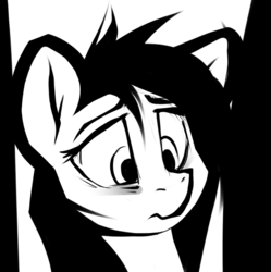 Size: 879x881 | Tagged: safe, artist:dimfann, oc, oc only, pony, female, grayscale, mare, monochrome, sketch, solo