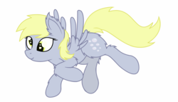 Size: 4542x2592 | Tagged: safe, artist:starstridepony, derpy hooves, pony, g4, cute, derp, female, fluffy, flying, heart eyes, legitimately amazing mspaint, ms paint, simple background, solo, white background, wingding eyes