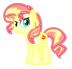 Size: 5873x5655 | Tagged: safe, artist:stay gold, sunset shimmer, pony, unicorn, g4, absurd resolution, eyestrain warning, female, mare, neon, simple background, solo, transparent background