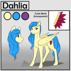 Size: 3000x3000 | Tagged: safe, artist:fairdahlia, oc, oc only, pegasus, pony, female, high res, mare, reference sheet, solo