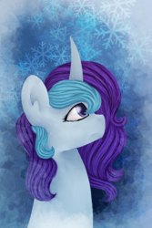 Size: 2000x3000 | Tagged: safe, artist:itssopanda, oc, oc only, oc:crystal dawn, pony, unicorn, bust, female, high res, mare, portrait, solo