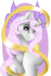 Size: 1181x1748 | Tagged: safe, artist:scarlettnovel, fleur-de-lis, pony, g4, female, ribbon, simple background, solo, transparent background