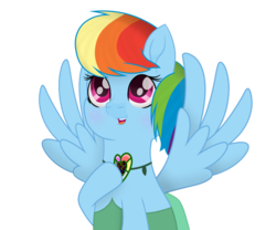 Size: 1024x853 | Tagged: safe, artist:chocolateswirlyt, rainbow dash, pegasus, pony, g4, clothes, dress, female, jewelry, looking up, movie accurate, necklace, simple background, solo, transparent background