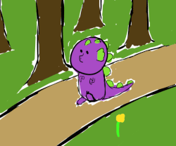 Size: 560x467 | Tagged: safe, artist:teletom, spike, g4, 1000 hours in ms paint, animated, cute, dumb running ponies, forest, gif, meme, silly, walking