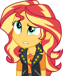 Size: 3000x3636 | Tagged: safe, artist:cloudy glow, sunset shimmer, a fine line, equestria girls, equestria girls series, g4, annoyed, clothes, female, high res, jewelry, necklace, simple background, solo, transparent background, vector