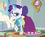 Size: 455x370 | Tagged: safe, screencap, rarity, pony, unicorn, g4, my little pony: friendship is magic, school daze, clothes, cummerbund, eyeshadow, female, glasses, glasses rarity, glowing horn, hair bun, hat, horn, magic, makeup, mare, necktie, open mouth, raised hoof, sash, schoolmarm rarity, shirt, skirt, smiling, solo, standing, teacher, teaching, telekinesis