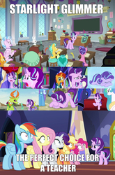 Size: 1864x2826 | Tagged: safe, edit, edited screencap, screencap, angel bunny, applejack, berry blend, berry bliss, citrine spark, clypeus, fire quacker, fluttershy, log jam, pinkie pie, princess celestia, princess luna, rainbow dash, rarity, sandbar, silverstream, smolder, soupling, spike, starlight glimmer, sunburst, thorax, trixie, twilight sparkle, yona, changedling, changeling, classical hippogriff, dragon, hippogriff, yak, a royal problem, all bottled up, every little thing she does, g4, school daze, to change a changeling, to where and back again, uncommon bond, caption, discovery family, discovery family logo, discussion in the comments, drama, fiducia compellia, friendship always wins, friendship student, graveyard of comments, image macro, jewelry, king thorax, logo, mane seven, mane six, meme, mind control, necklace, op started shit, school of friendship drama, season 8 drama, starlight drama, starlight drama drama
