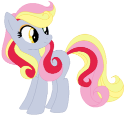 Size: 428x395 | Tagged: safe, artist:angelamusic13, oc, oc only, earth pony, pony, female, magical lesbian spawn, mare, offspring, parent:applejack, parent:derpy hooves, parents:derpyjack, simple background, solo, transparent background