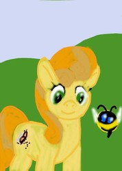 Size: 800x1122 | Tagged: safe, artist:scurilevensteinother, junebug, bee, earth pony, insect, pony, g4, female, solo