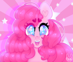 Size: 3500x3000 | Tagged: safe, artist:bunxl, pinkie pie, earth pony, pony, g4, female, high res, solo, starry eyes, wingding eyes