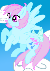 Size: 3508x4961 | Tagged: safe, artist:khough, wind whistler, pegasus, pony, g1, bow, female, solo, tail bow