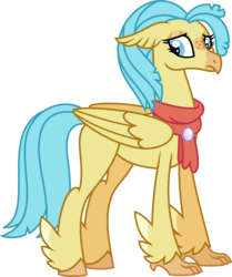 Size: 1179x1410 | Tagged: safe, artist:starryoak, princess skystar, classical hippogriff, hippogriff, miracleverse, g4, my little pony: the movie, feathered fetlocks, female, older, older princess skystar, older skystar, simple background, solo, transparent background