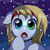 Size: 1500x1500 | Tagged: safe, artist:evomanaphy, oc, oc only, pony, blonde mane, blue eyes, bust, fangs, floppy ears, gray coat, green eyes, heterochromia, open mouth, snow, snowflake, solo