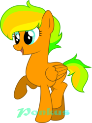 Size: 980x1310 | Tagged: safe, artist:ponkus, oc, oc only, oc:mango tango (ponkus), pegasus, pony, female, mare, simple background, solo, transparent background