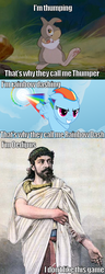 Size: 634x1654 | Tagged: safe, artist:totallynotabronyfim, rainbow dash, g4, comic, image macro, incest, joke, meme, oedipus, sonic rainboom, thumper (bambi)