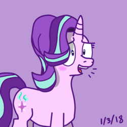 Size: 1500x1500 | Tagged: safe, artist:storyhorsedork, starlight glimmer, pony, unicorn, g4, blushing, female, solo