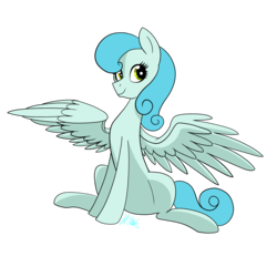 Size: 3000x3000 | Tagged: safe, artist:chelseawest, oc, oc only, oc:waterwing, pegasus, pony, female, high res, mare, simple background, sitting, solo, transparent background