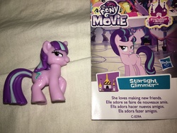 Size: 4032x3024 | Tagged: safe, starlight glimmer, pony, unicorn, g4, my little pony: the movie, blind bag, blind bag card, female, irl, lidded eyes, mare, photo, s5 starlight, toy