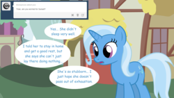 Size: 1280x720 | Tagged: safe, artist:hakunohamikage, trixie, pony, ask-princesssparkle, g4, ask, female, solo, tumblr