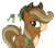 Size: 812x722 | Tagged: safe, artist:6-fingers-lover, oc, oc only, oc:lucky hoof, earth pony, pony, cowboy hat, female, hat, mare, offspring, parent:applejack, parent:trouble shoes, parents:troublejack, simple background, solo, stetson, transparent background