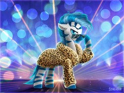 Size: 1200x900 | Tagged: safe, artist:scheadar, oc, oc only, oc:sebrastian, pony, zebra, bedroom eyes, bracelet, fur coat, glasses, jewelry, male, solo, stallion, zebra oc