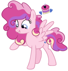 Size: 933x968 | Tagged: safe, artist:marielle5breda, oc, oc only, pegasus, pony, female, magical lesbian spawn, mare, offspring, parent:pinkie pie, parent:princess cadance, parents:cadancepie, simple background, solo, transparent background