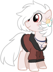 Size: 632x854 | Tagged: safe, artist:pandemiamichi, oc, oc only, earth pony, pony, clothes, female, mare, simple background, solo, transparent background