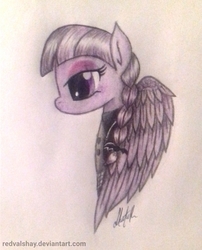 Size: 1276x1577 | Tagged: safe, artist:redvalshay, inky rose, pegasus, pony, g4, bust, female, mare, portrait, solo, traditional art